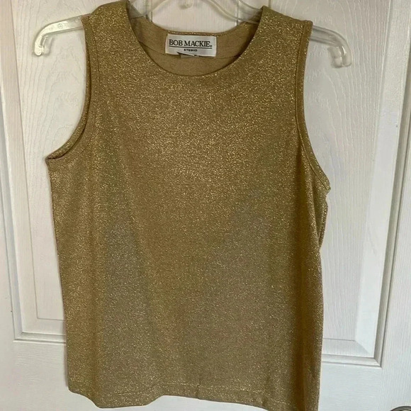 Vintage~Bob Mackie Studio Gold Dress Top NWOT SZ Small - Picture 1 of 5